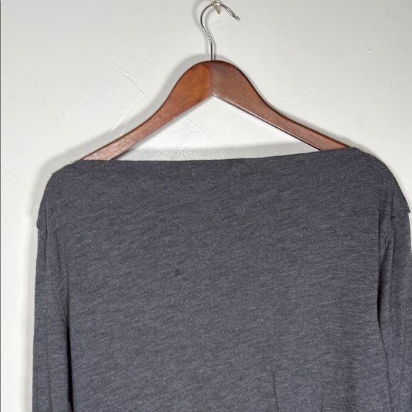 We the Free Kimmi Long Sleeve Top Gray Women's Size Large *SPOTS* - Picture 7 of 13